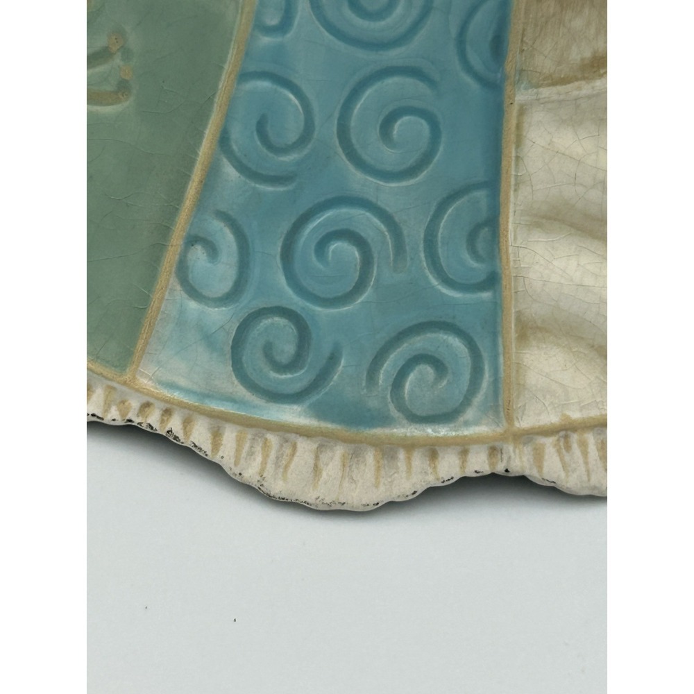 Yankee Candle shade "Patchwork" Dandelion Wildflower Country  Crackle Paint - Picture 5 of 11